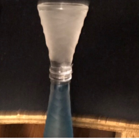 2 New Italian Glass Champagne Flute Blue Clear 9 3/4” Tall - Picture 11 of 16